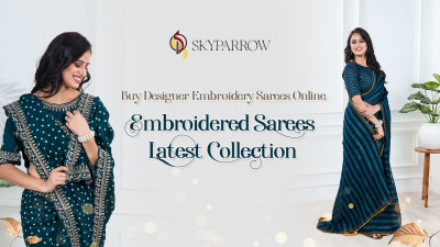 Buy Designer Embroidery Sarees Online | Embroidered Sarees Latest Collection