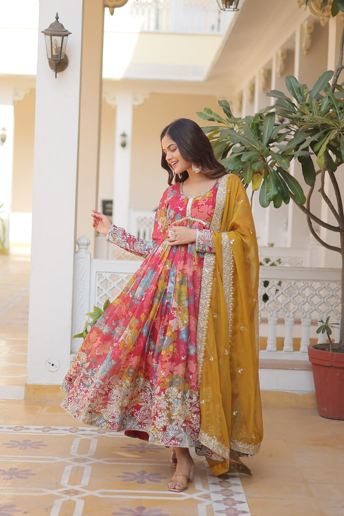 dupatta dress design Libas Green Self Design Silk Straight Suit With Dupatta