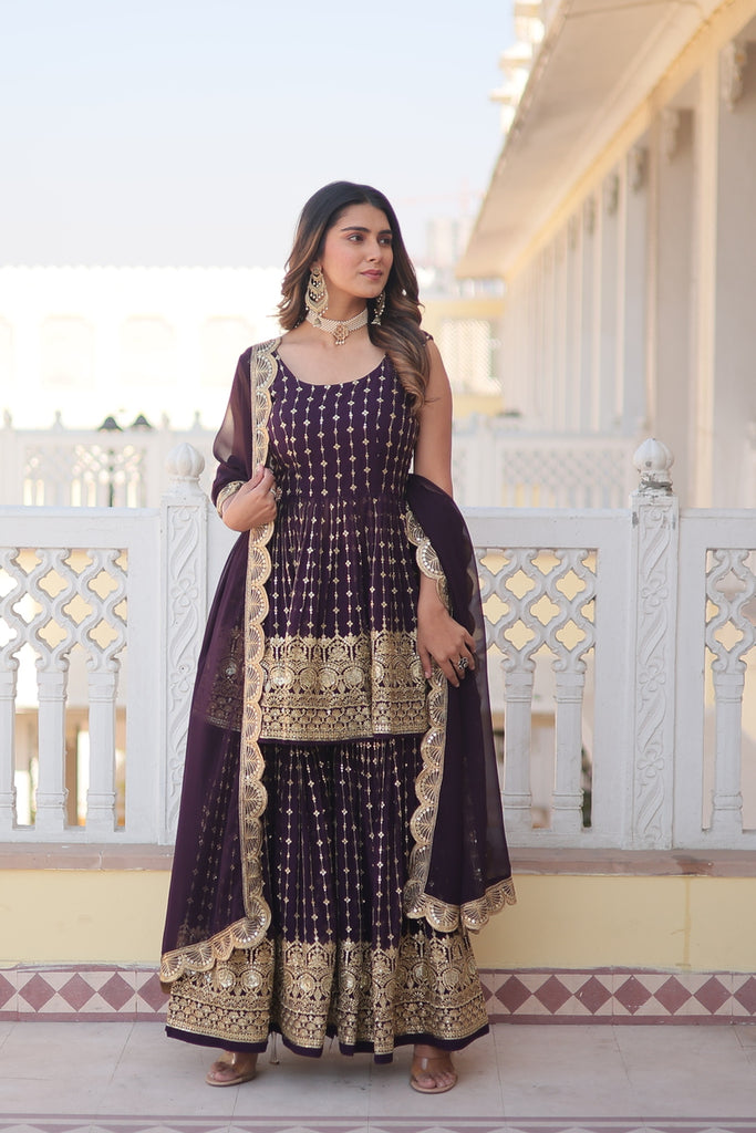 The Perfect Readymade Designer Gharara Suit Set