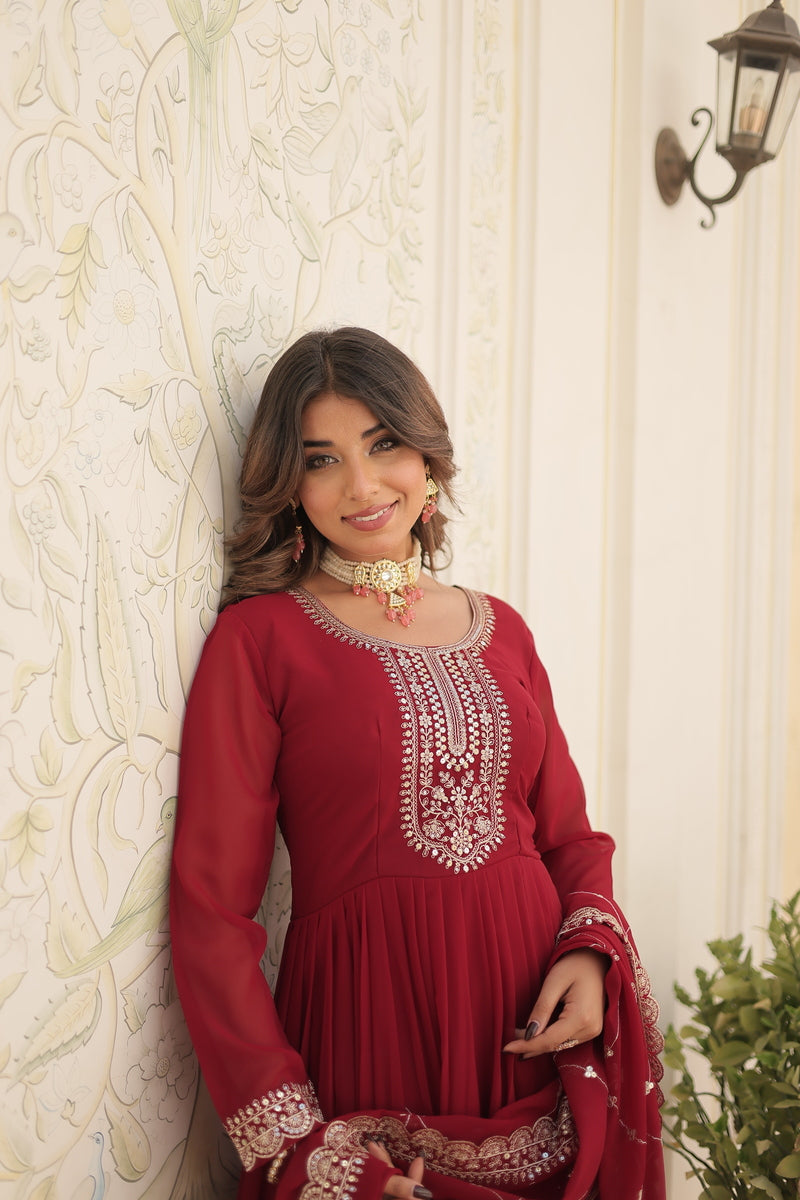 Designer Rich Sequins Embroidered work Gown