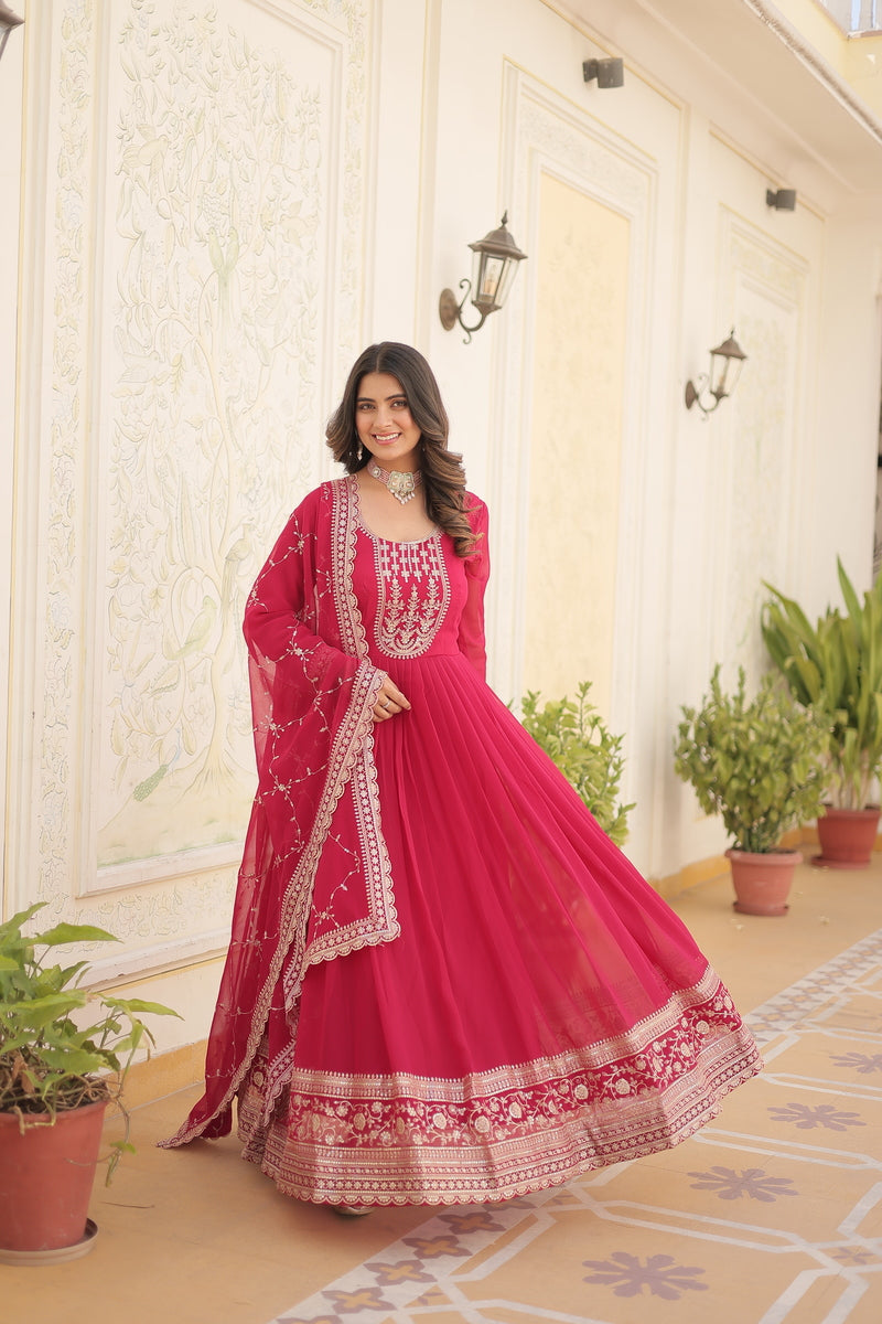 Designer Rich Sequins Embroidered work Gown
