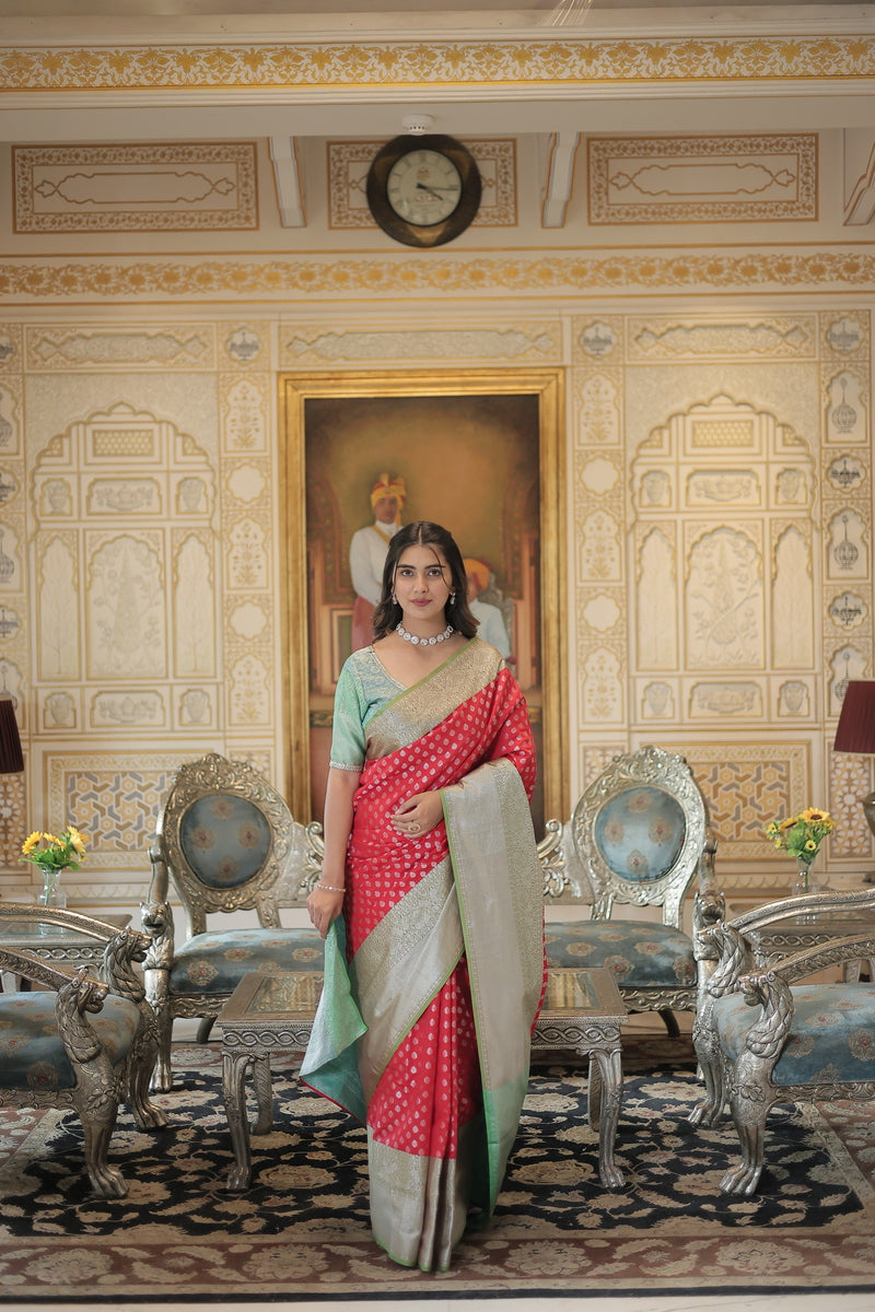 Red  Elegance Kanjivaram Silk Saree