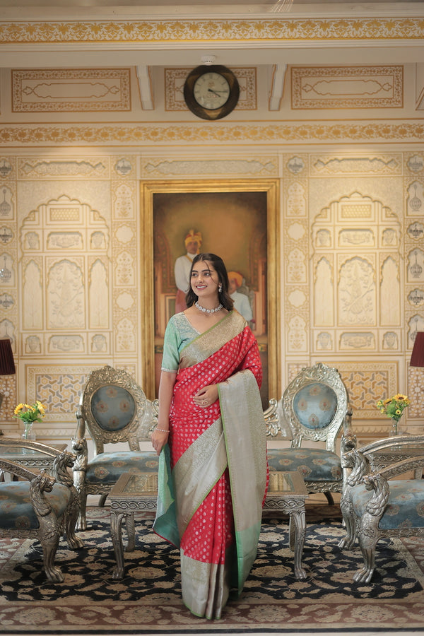 Red  Elegance Kanjivaram Silk Saree