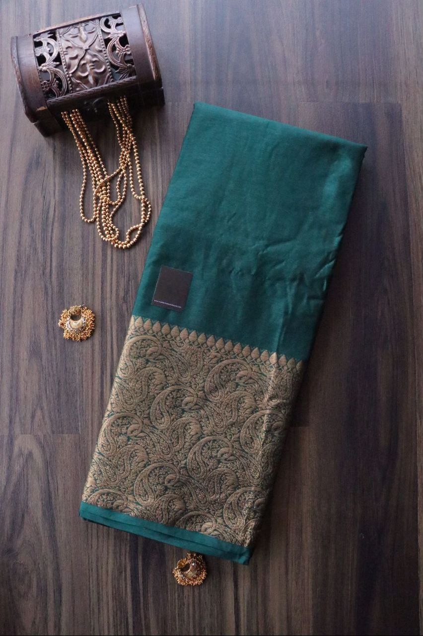 Stylish Soft Lichi Silk Jacquard All Over Saree