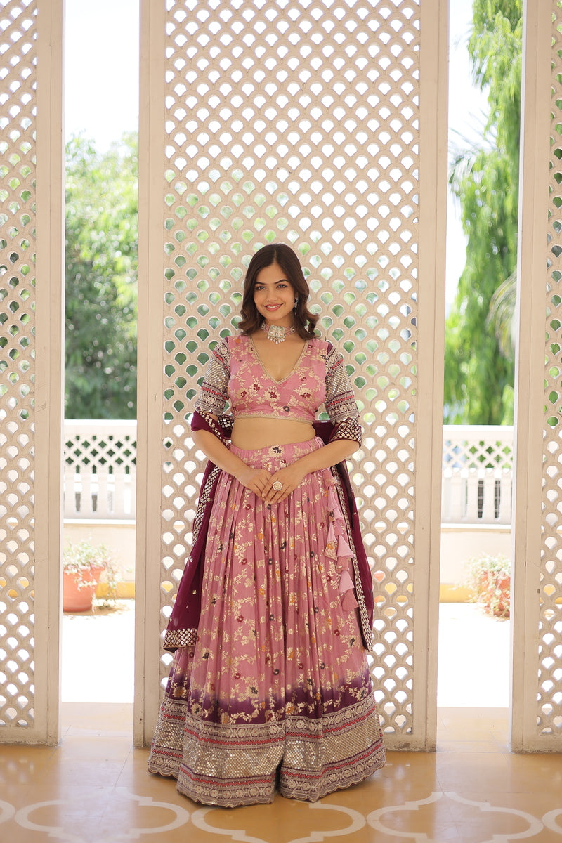 Designer Dyeable Viscose Jacquard Lehenga Choli