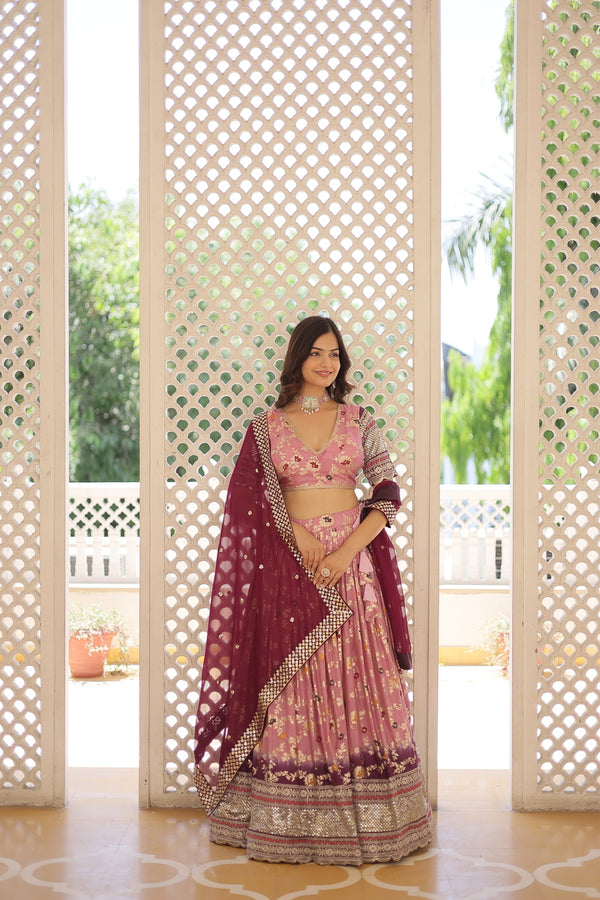 Designer Dyeable Viscose Jacquard Lehenga Choli