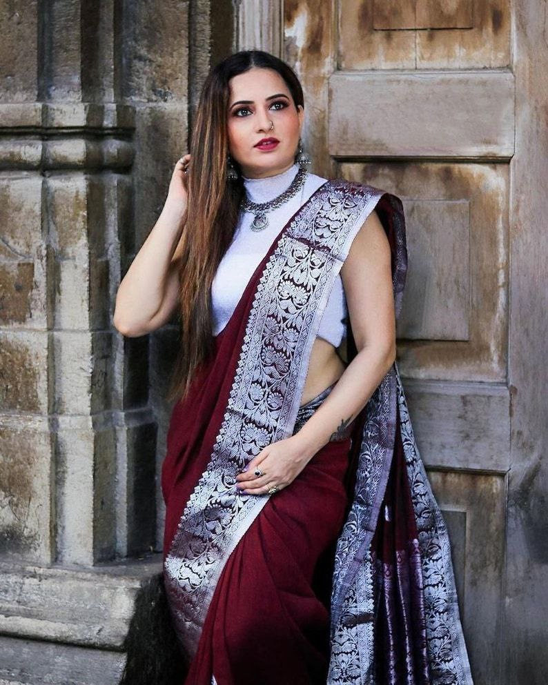 Desirable Soft Banarasi Silk Saree With Attractive Blouse Piece