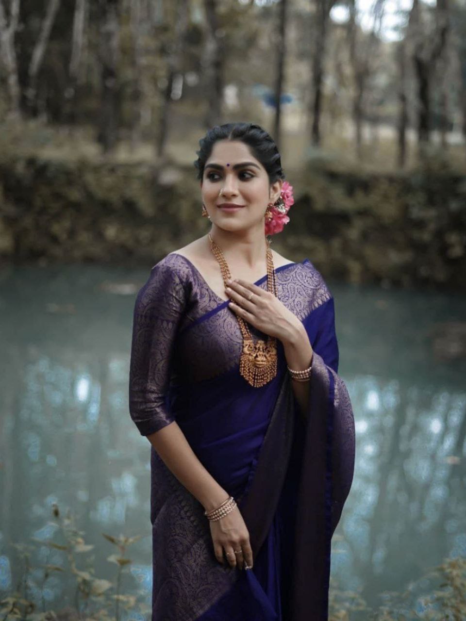 Stylish Soft Lichi Silk Jacquard All Over Saree
