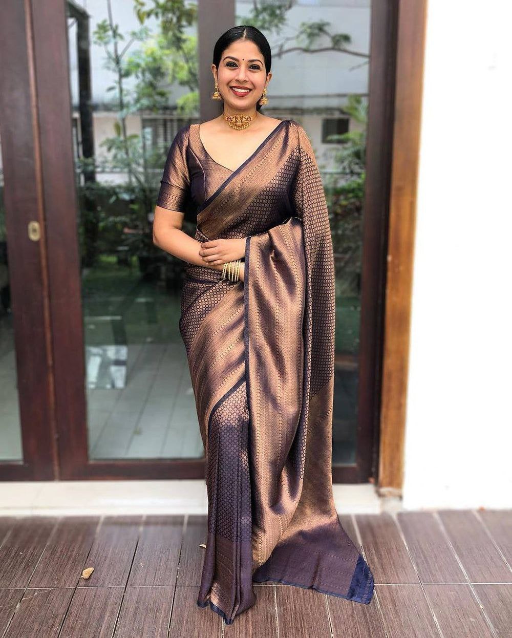 Wonderful Soft Kanjivaram Silk Saree With Precious Blouse Piece