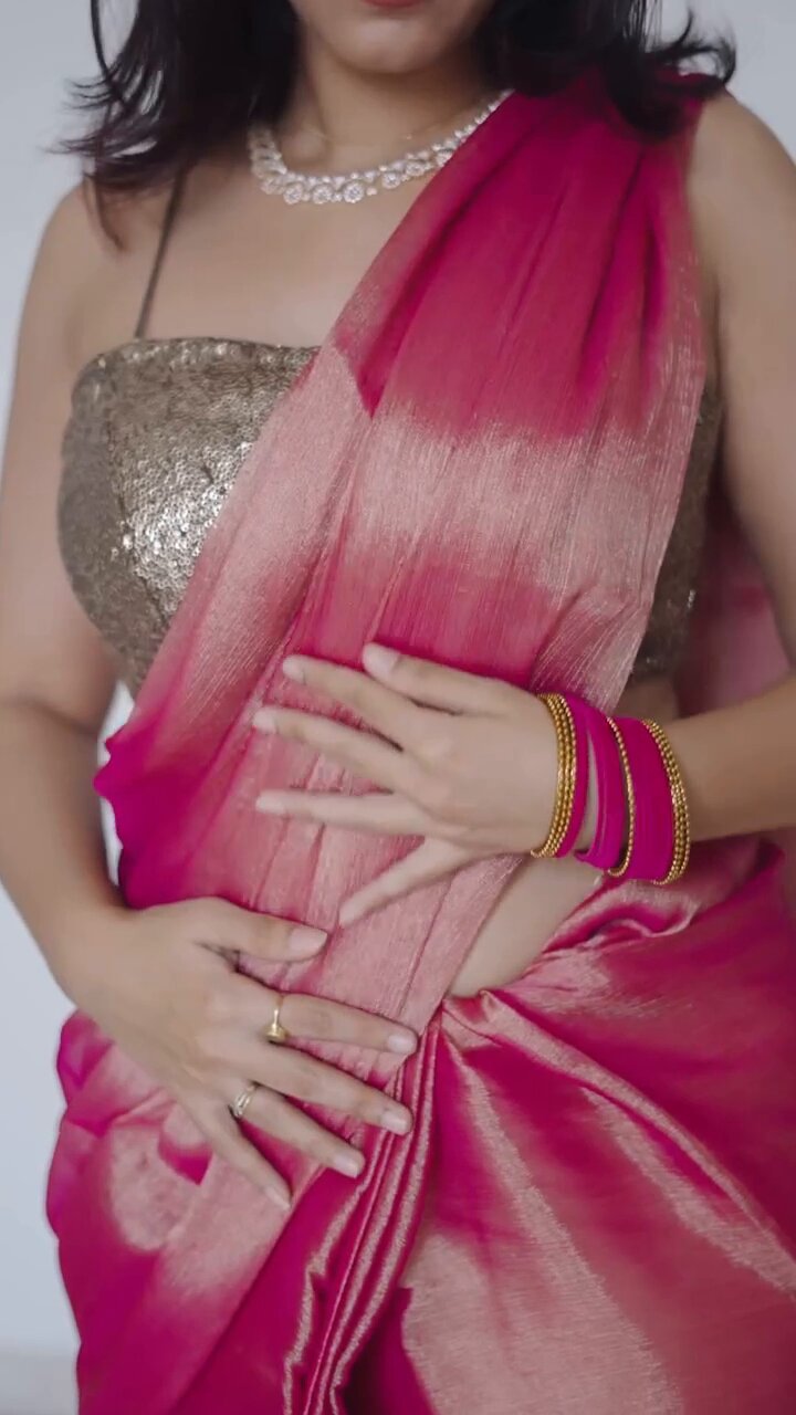 Jimichu Barbari Saree with Mono Silk Blouse Featuring Coconut Sequence Embroidery