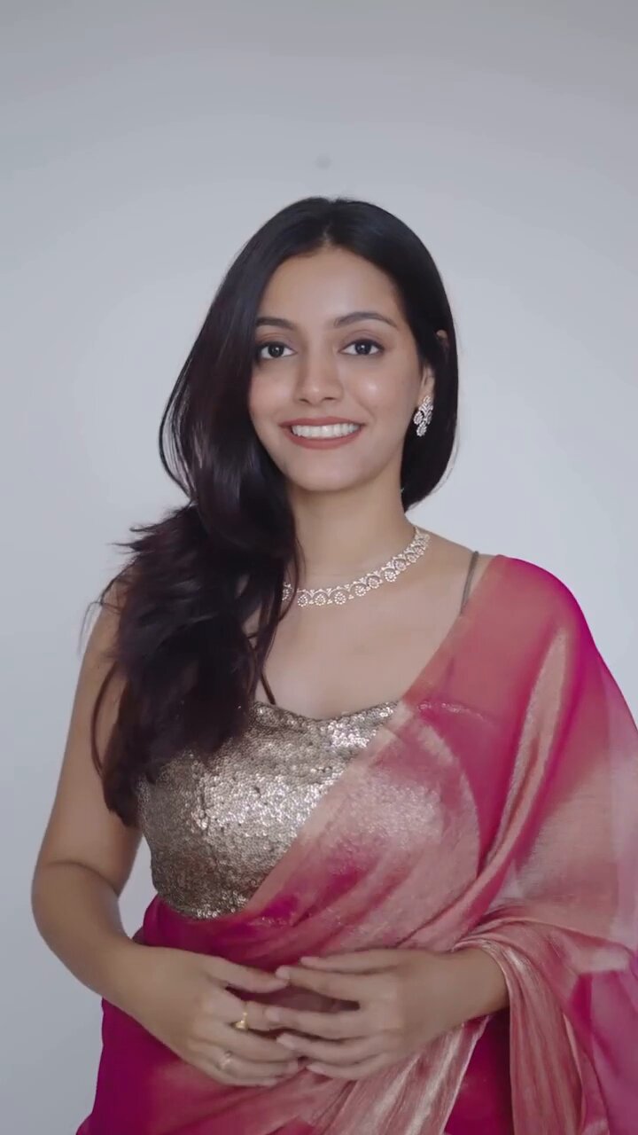 Jimichu Barbari Saree with Mono Silk Blouse Featuring Coconut Sequence Embroidery