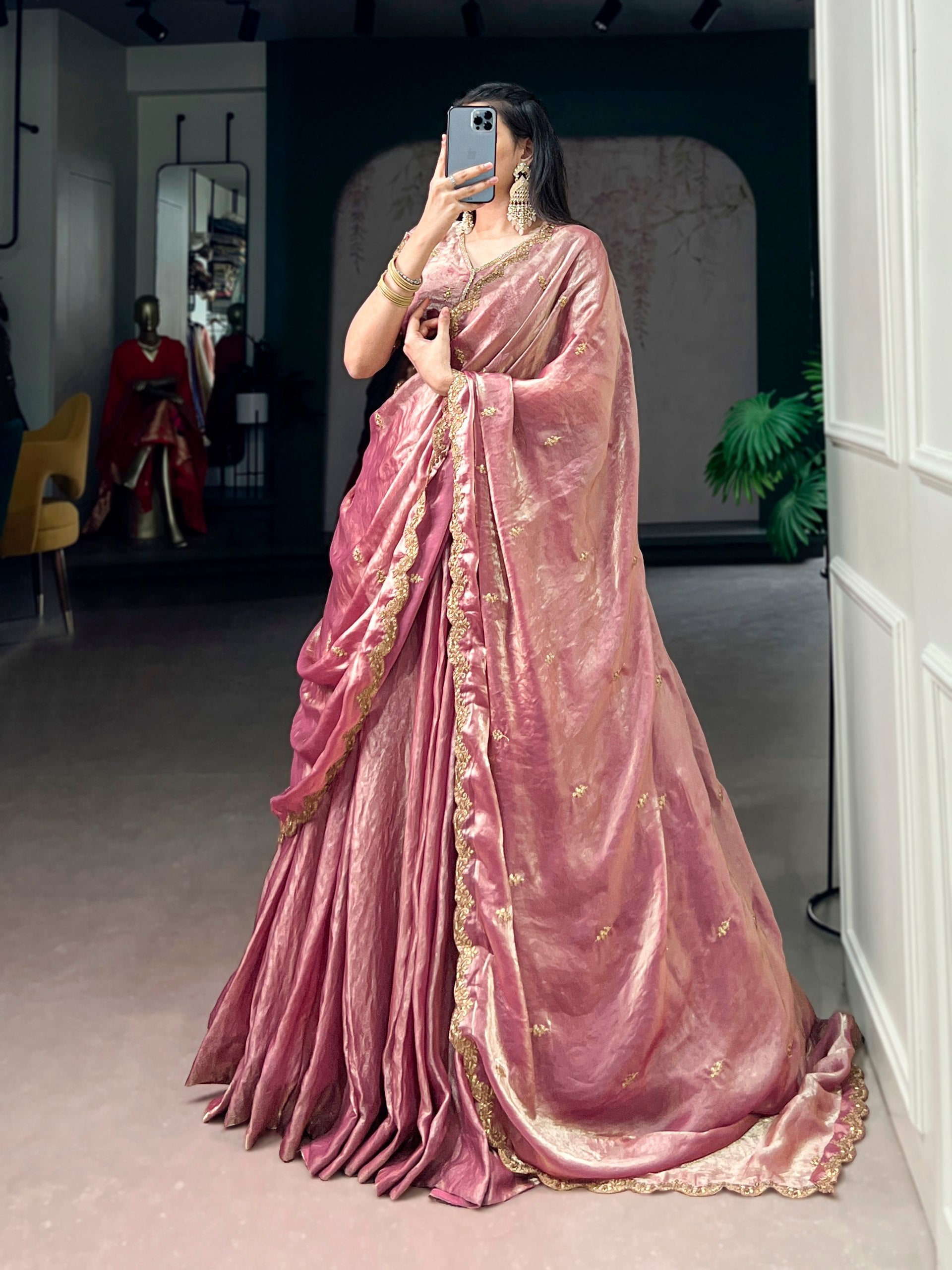 Pink Embroidered Fendi Lehenga Choli Set