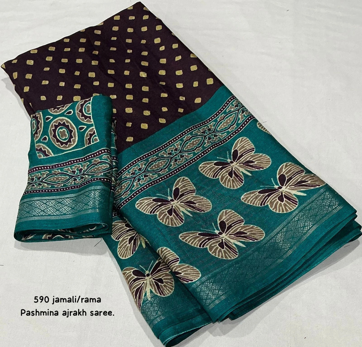 black butterfly saree