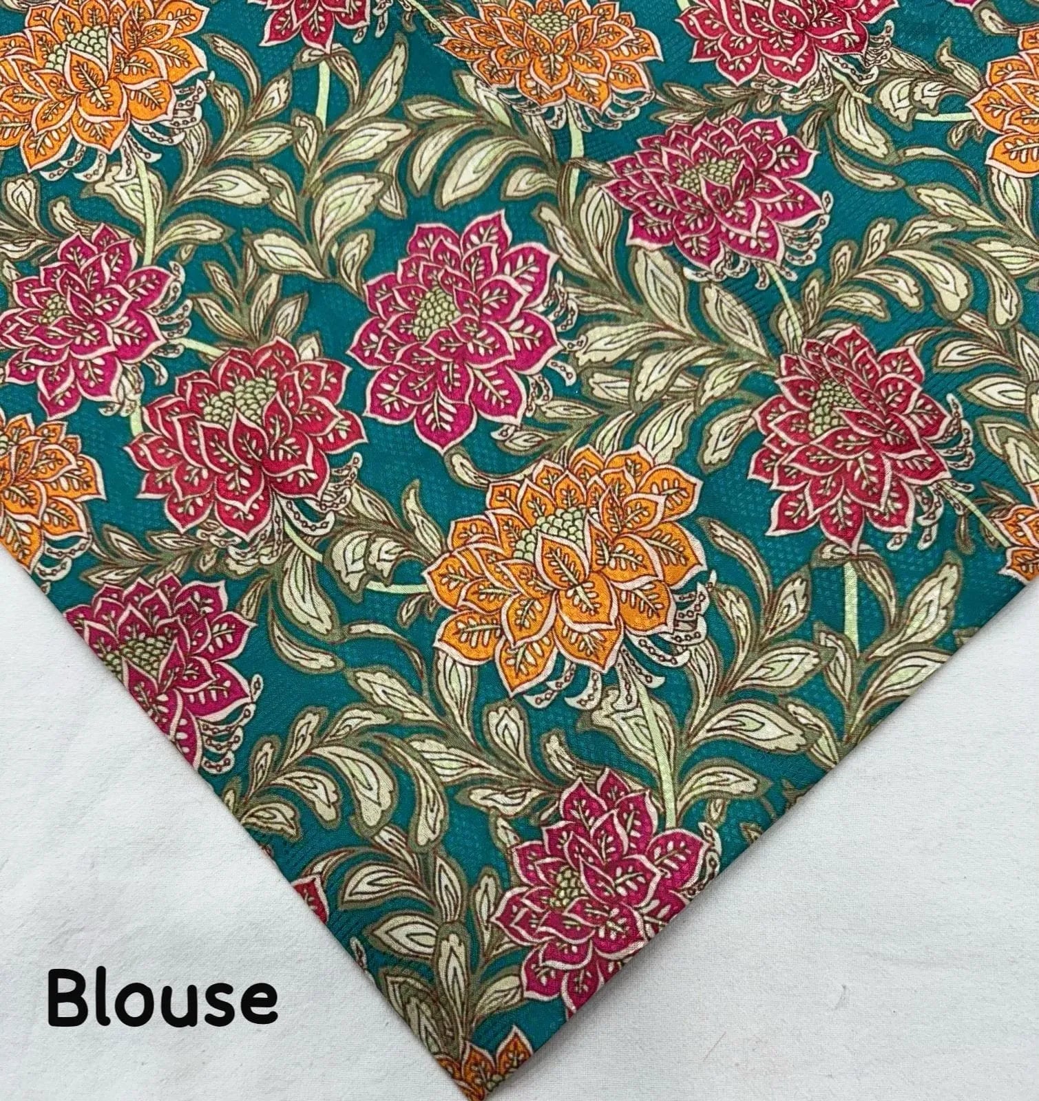 floral saree blouse