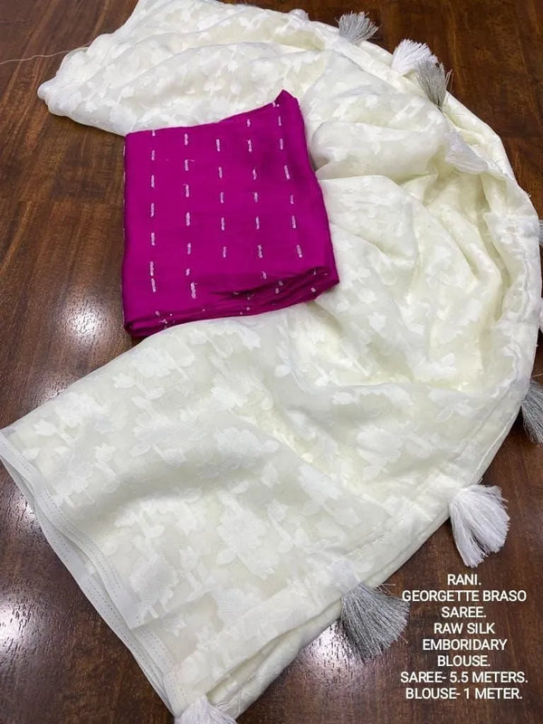 magenta blouse look