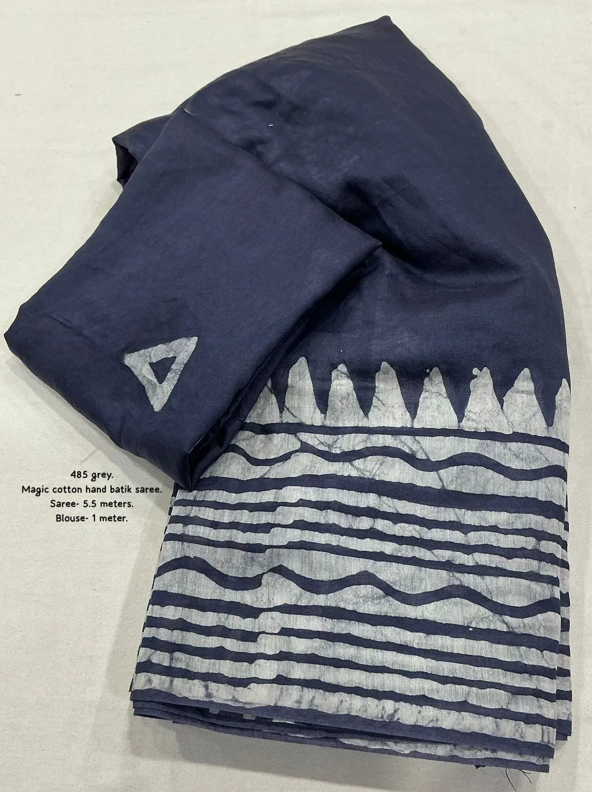 navy chanderi cotton sari