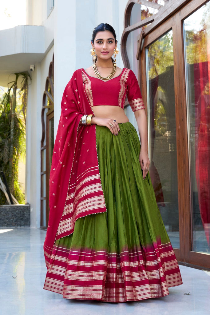 Beautiful Pure Chanderi Stunning Lehenga Choli