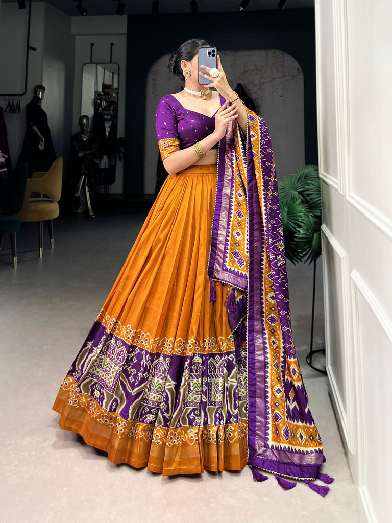 Royal Tussar Patola Lehenga Set