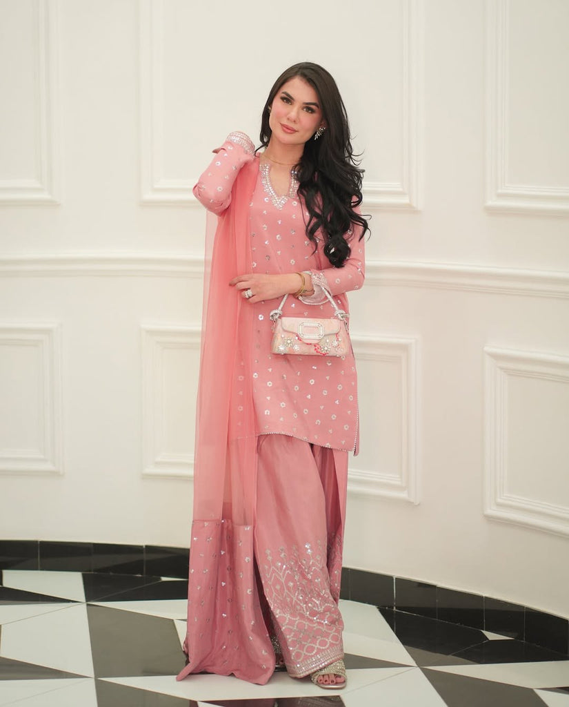 Royal Chinon Silk Farshi Salwar Suit Set