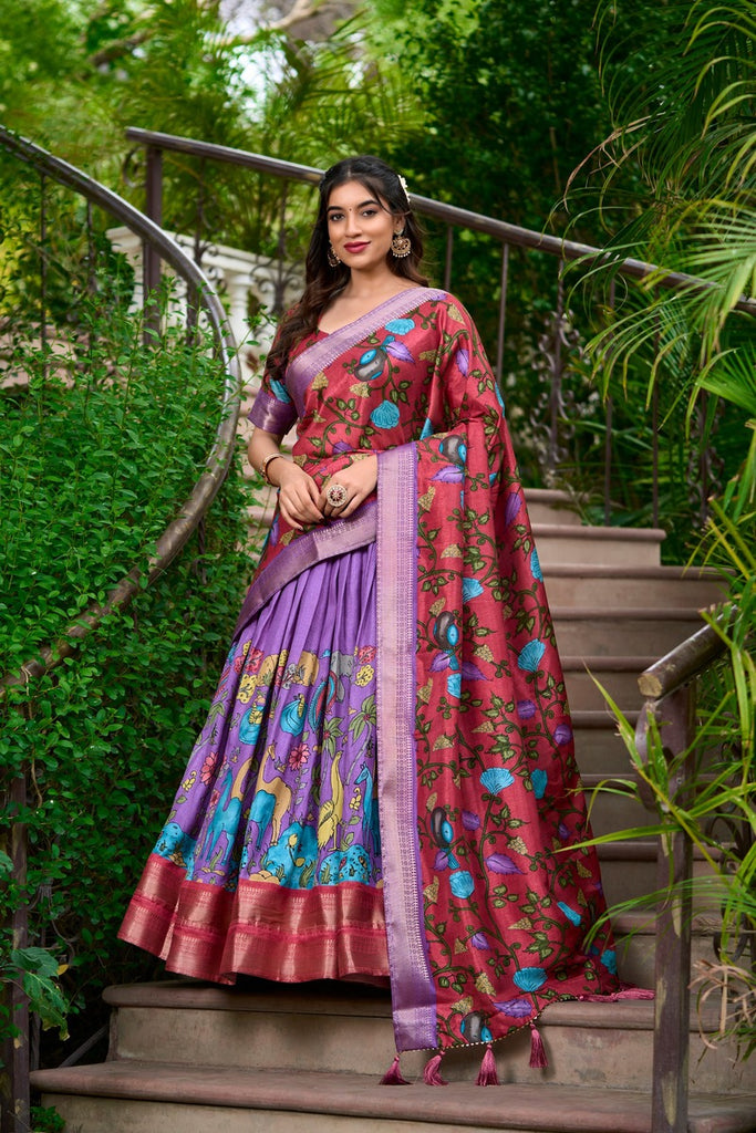 Kalamkari Dola Silk Lehenga Choli