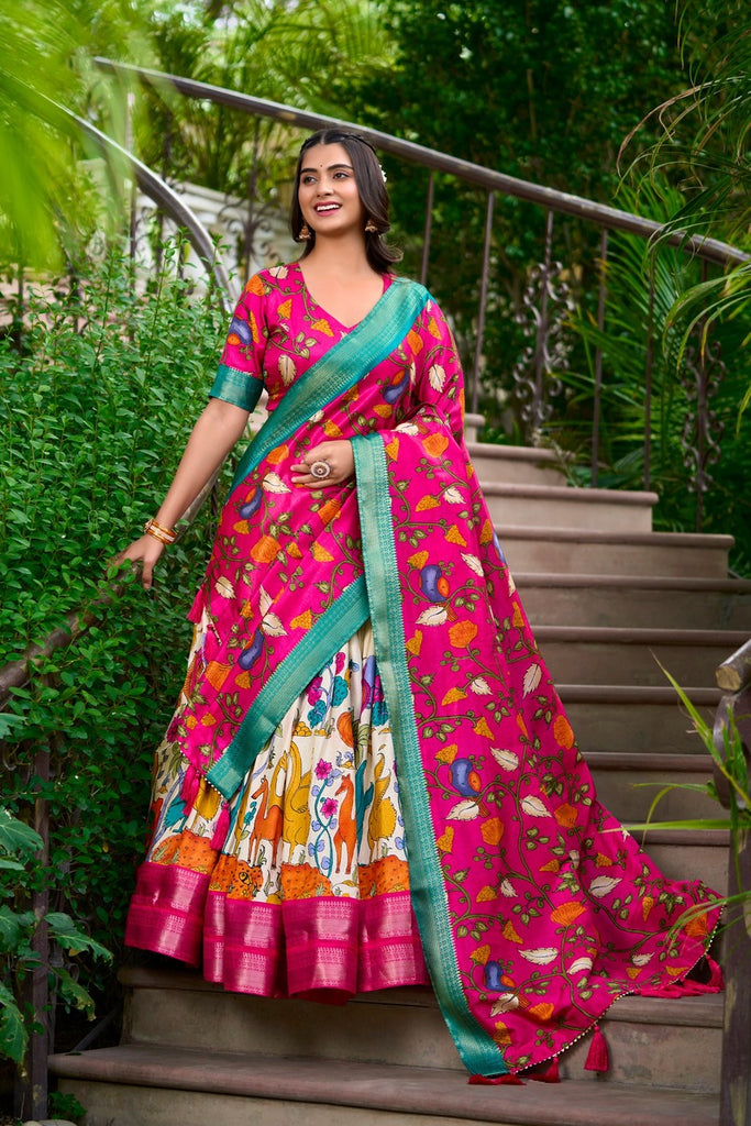 Kalamkari Dola Silk Lehenga Choli