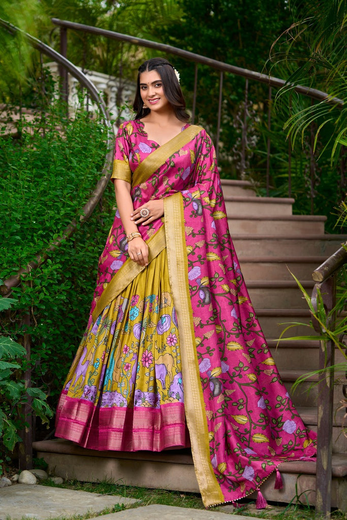 Kalamkari Dola Silk Lehenga Choli