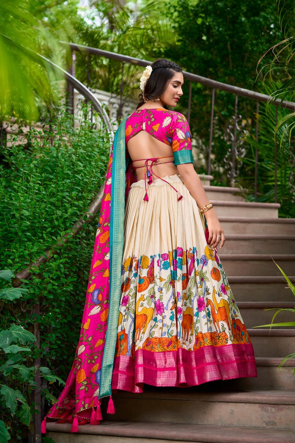 Kalamkari Dola Silk Lehenga Choli