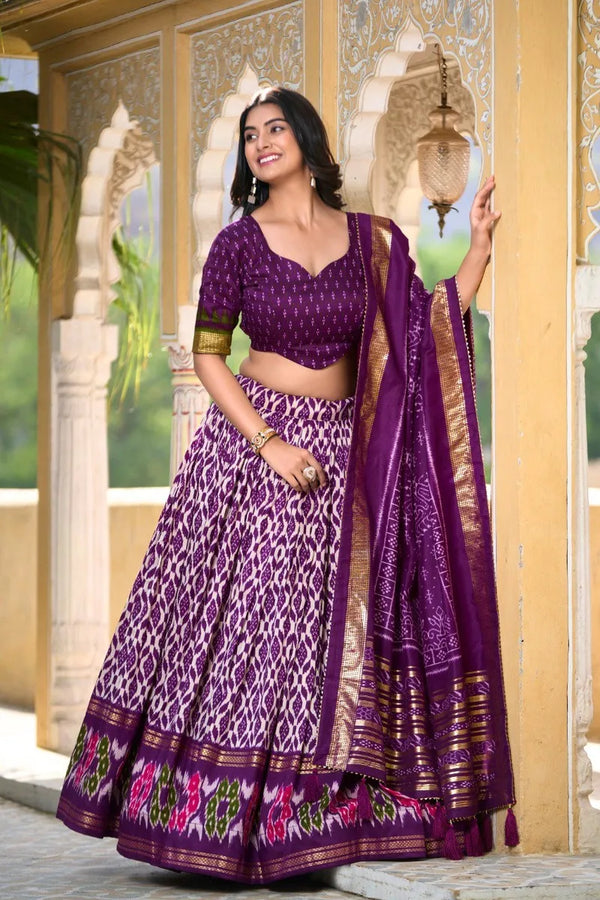 Opulent Tussar Silk Lehenga Choli for Timeless Elegance