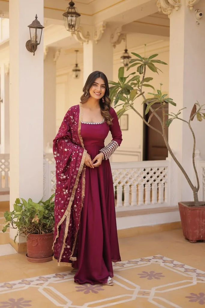 Premium Ready-to-Wear Gown with Dupatta Set