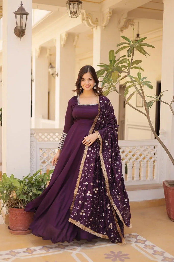 Premium Ready-to-Wear Gown with Dupatta Set