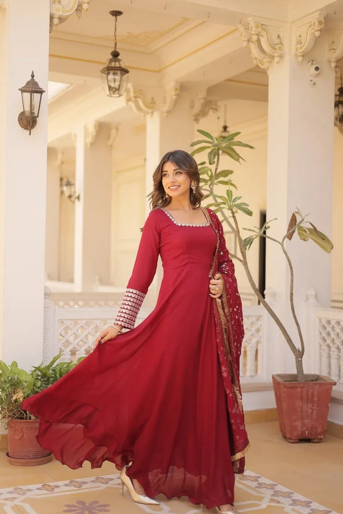 Premium Ready-to-Wear Gown with Dupatta Set