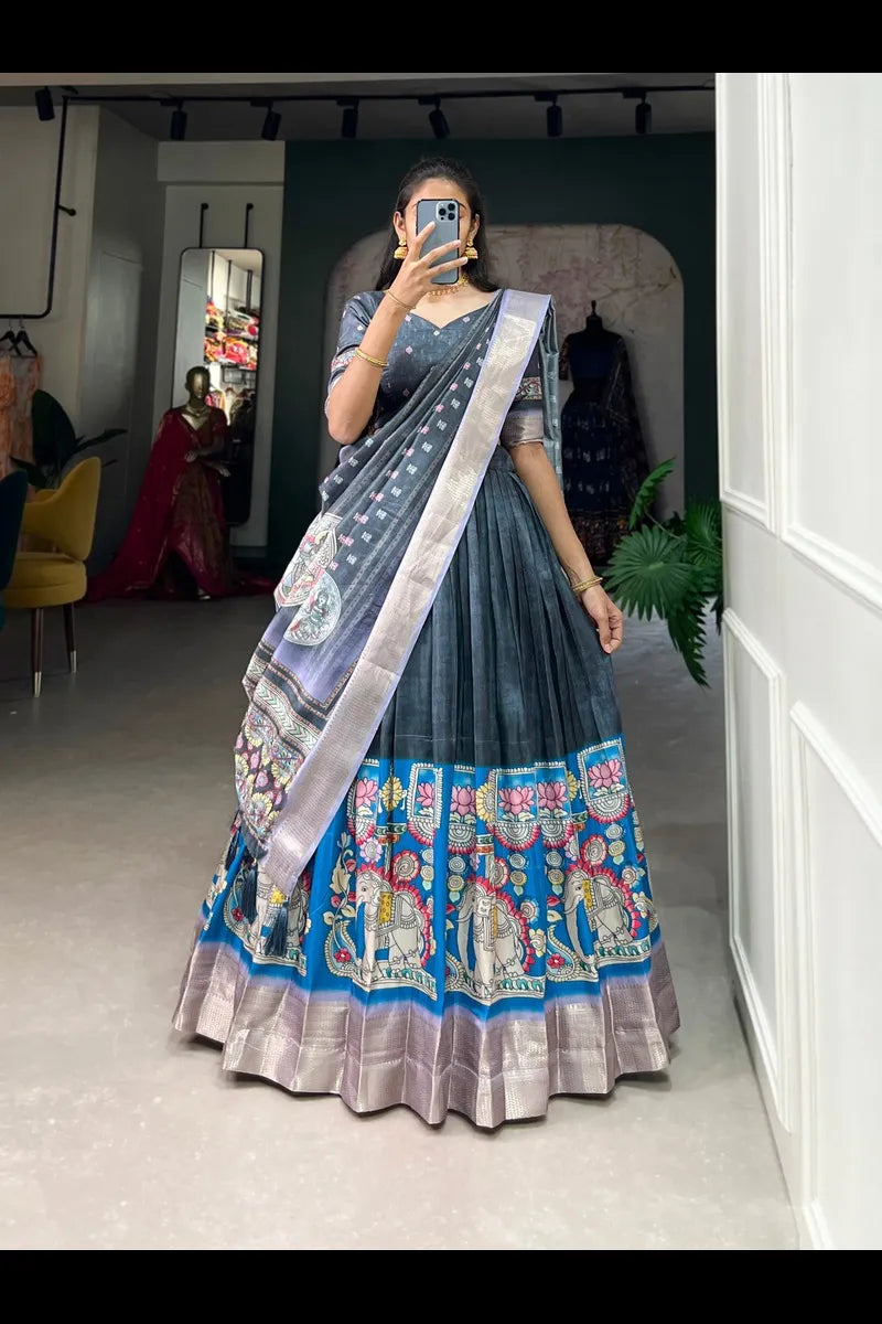 Traditional Kalamkari Print Lehenga Choli