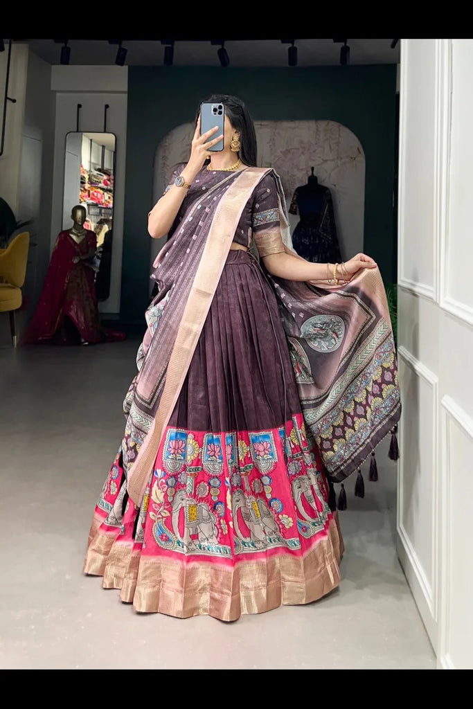 Traditional Kalamkari Print Lehenga Choli