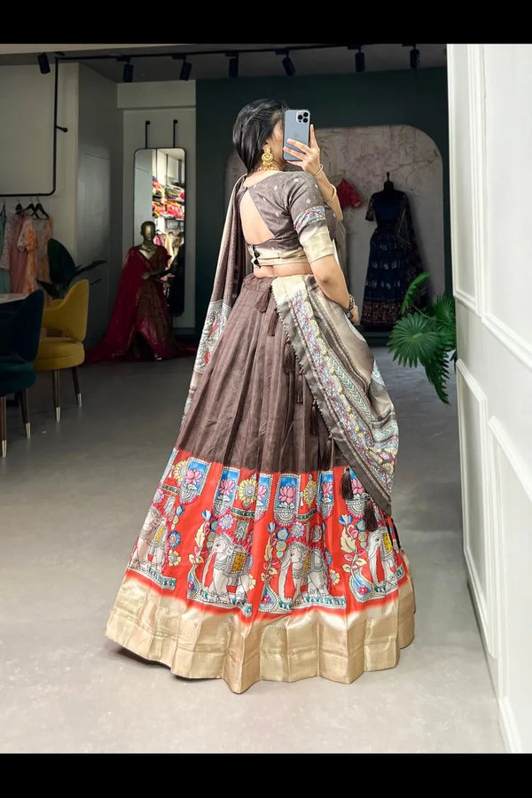 Traditional Kalamkari Print Lehenga Choli