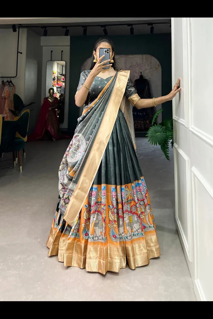 Traditional Kalamkari Print Lehenga Choli