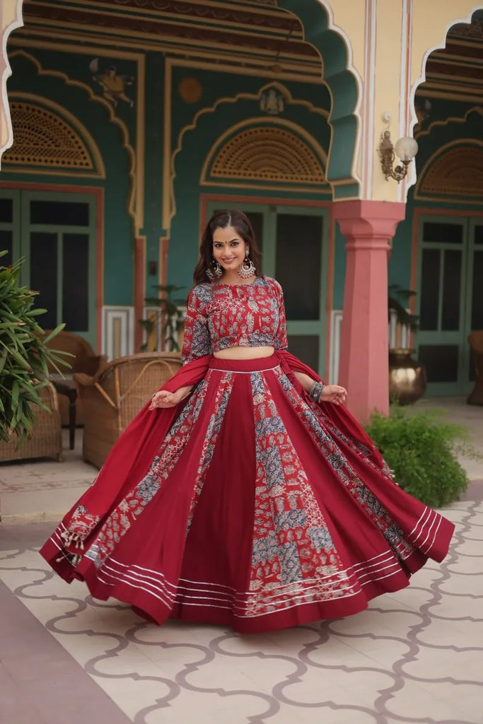 Navratri Ready Printed Rayon Lehenga Choli Set