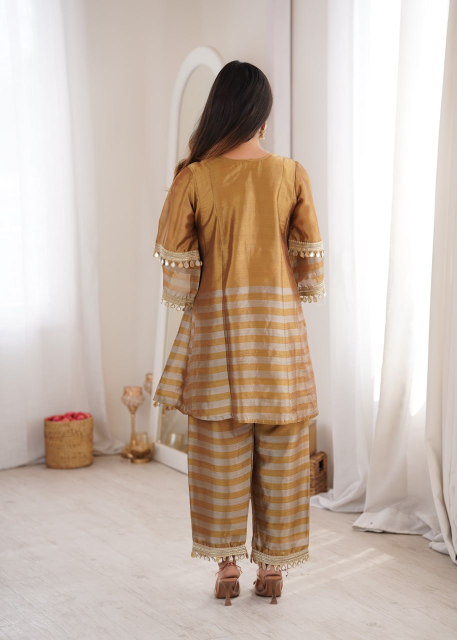 Gold Two-Tone Tissue Mirror Work Top Bottom Set