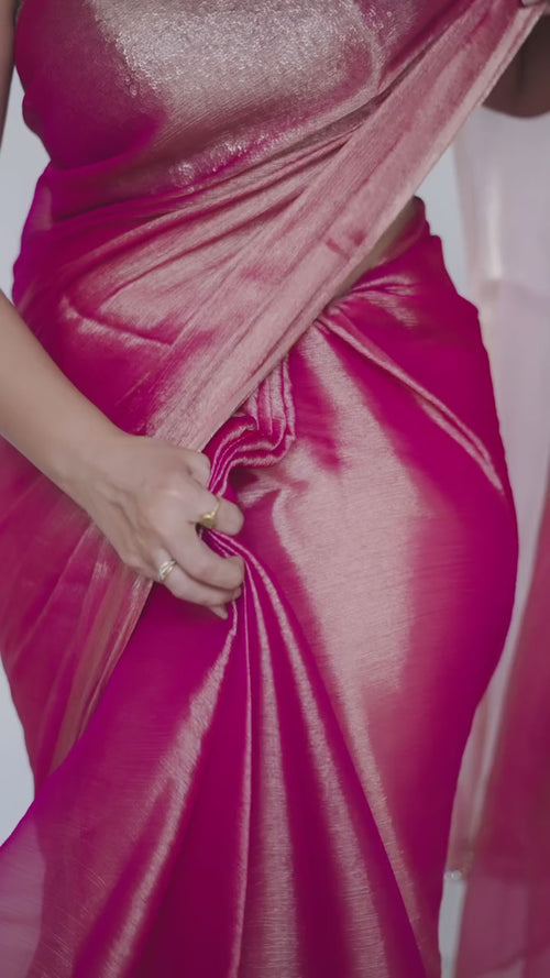 Jimichu Barbari Saree with Mono Silk Blouse Featuring Coconut Sequence Embroidery product reel