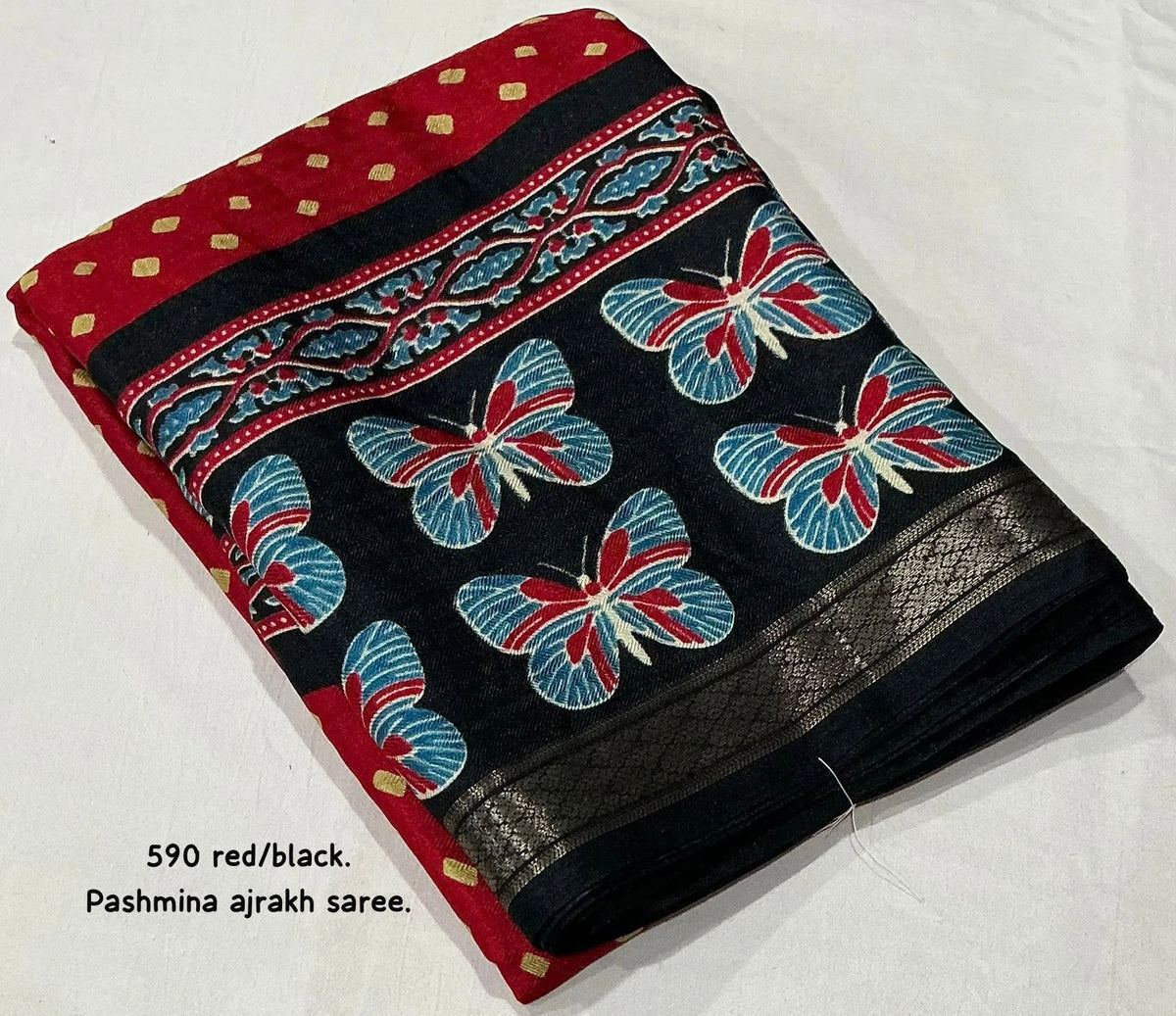 red floral pallu saree